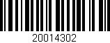 Código de barras (EAN, GTIN, SKU, ISBN): '20014302'