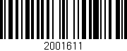 Código de barras (EAN, GTIN, SKU, ISBN): '2001611'