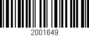 Código de barras (EAN, GTIN, SKU, ISBN): '2001649'