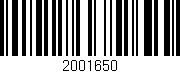 Código de barras (EAN, GTIN, SKU, ISBN): '2001650'