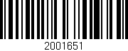 Código de barras (EAN, GTIN, SKU, ISBN): '2001651'