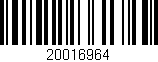 Código de barras (EAN, GTIN, SKU, ISBN): '20016964'