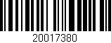 Código de barras (EAN, GTIN, SKU, ISBN): '20017380'