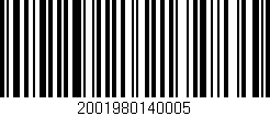 Código de barras (EAN, GTIN, SKU, ISBN): '2001980140005'