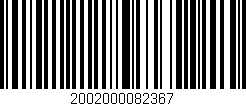 Código de barras (EAN, GTIN, SKU, ISBN): '2002000082367'