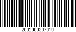Código de barras (EAN, GTIN, SKU, ISBN): '2002000307019'