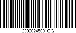 Código de barras (EAN, GTIN, SKU, ISBN): '20020245001GG'