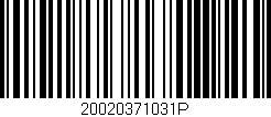 Código de barras (EAN, GTIN, SKU, ISBN): '20020371031P'
