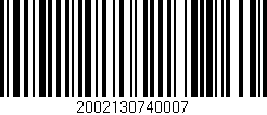 Código de barras (EAN, GTIN, SKU, ISBN): '2002130740007'