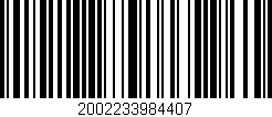 Código de barras (EAN, GTIN, SKU, ISBN): '2002233984407'