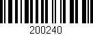 Código de barras (EAN, GTIN, SKU, ISBN): '200240'
