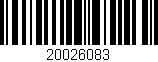 Código de barras (EAN, GTIN, SKU, ISBN): '20026083'