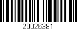 Código de barras (EAN, GTIN, SKU, ISBN): '20026381'