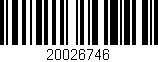 Código de barras (EAN, GTIN, SKU, ISBN): '20026746'