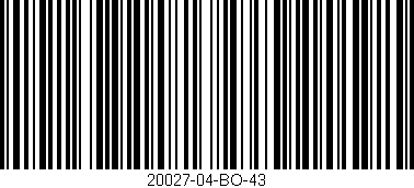 Código de barras (EAN, GTIN, SKU, ISBN): '20027-04-BO-43'