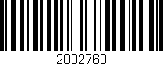Código de barras (EAN, GTIN, SKU, ISBN): '2002760'