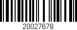 Código de barras (EAN, GTIN, SKU, ISBN): '20027678'