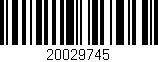 Código de barras (EAN, GTIN, SKU, ISBN): '20029745'