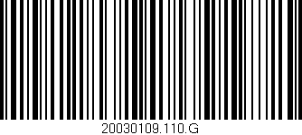 Código de barras (EAN, GTIN, SKU, ISBN): '20030109.110.G'