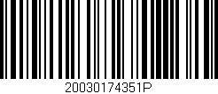Código de barras (EAN, GTIN, SKU, ISBN): '20030174351P'
