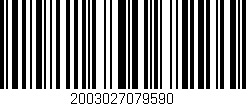 Código de barras (EAN, GTIN, SKU, ISBN): '2003027079590'
