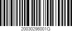 Código de barras (EAN, GTIN, SKU, ISBN): '20030296001G'