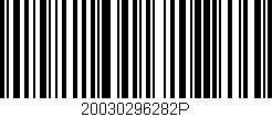 Código de barras (EAN, GTIN, SKU, ISBN): '20030296282P'