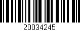 Código de barras (EAN, GTIN, SKU, ISBN): '20034245'
