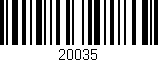 Código de barras (EAN, GTIN, SKU, ISBN): '20035'