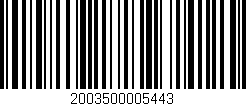 Código de barras (EAN, GTIN, SKU, ISBN): '2003500005443'