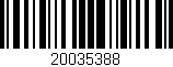 Código de barras (EAN, GTIN, SKU, ISBN): '20035388'