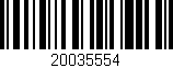 Código de barras (EAN, GTIN, SKU, ISBN): '20035554'