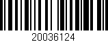 Código de barras (EAN, GTIN, SKU, ISBN): '20036124'