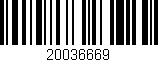 Código de barras (EAN, GTIN, SKU, ISBN): '20036669'