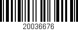 Código de barras (EAN, GTIN, SKU, ISBN): '20036676'