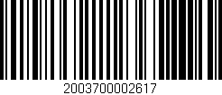 Código de barras (EAN, GTIN, SKU, ISBN): '2003700002617'