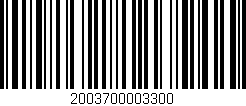 Código de barras (EAN, GTIN, SKU, ISBN): '2003700003300'