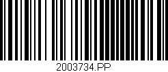 Código de barras (EAN, GTIN, SKU, ISBN): '2003734.PP'