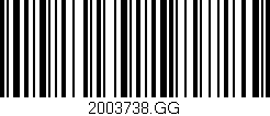 Código de barras (EAN, GTIN, SKU, ISBN): '2003738.GG'