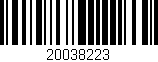 Código de barras (EAN, GTIN, SKU, ISBN): '20038223'