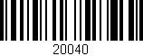 Código de barras (EAN, GTIN, SKU, ISBN): '20040'