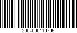 Código de barras (EAN, GTIN, SKU, ISBN): '2004000110705'