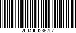 Código de barras (EAN, GTIN, SKU, ISBN): '2004000236207'