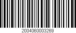 Código de barras (EAN, GTIN, SKU, ISBN): '2004060003269'