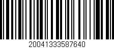 Código de barras (EAN, GTIN, SKU, ISBN): '20041333587640'