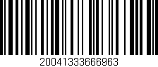 Código de barras (EAN, GTIN, SKU, ISBN): '20041333666963'