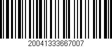 Código de barras (EAN, GTIN, SKU, ISBN): '20041333667007'