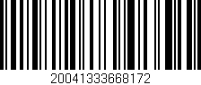 Código de barras (EAN, GTIN, SKU, ISBN): '20041333668172'