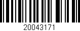 Código de barras (EAN, GTIN, SKU, ISBN): '20043171'