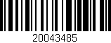 Código de barras (EAN, GTIN, SKU, ISBN): '20043485'